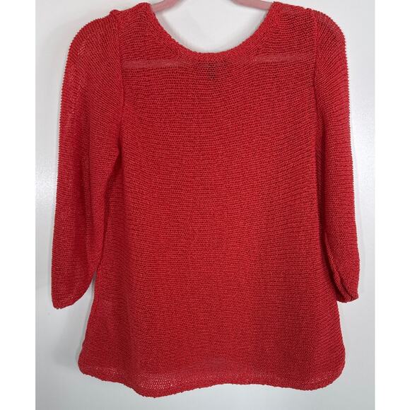 Eileen Fisher Tops - Eileen Fisher Open Weave Top, Sweater, XL, Coral
